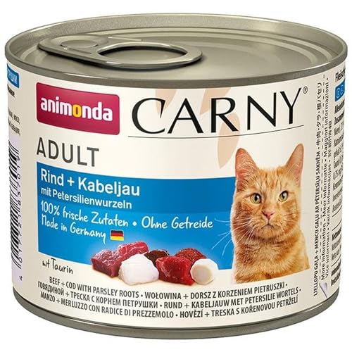 animonda Cat Carny Adult Rind Kabeljau 6x200g