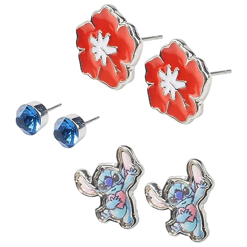Disney Stitch Ohrringe 3er-Set Ohrstecker Geschenkbox - Stitch Sachen für Mädchen