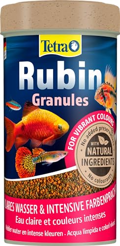  Rubin Granules   in Granulatform mit natürlichen Farbverstärkern ideal für alle in der mittleren Wasserschicht des Aquariums 250 ml Dose