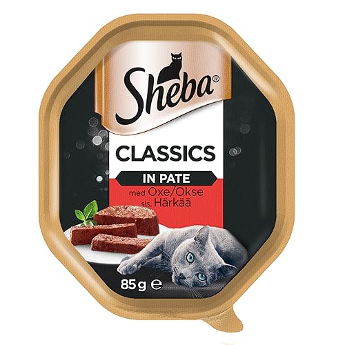 Sheba Classics mit Rindfleisch Nassfutter für Katzen in Pastete 11 x 85g