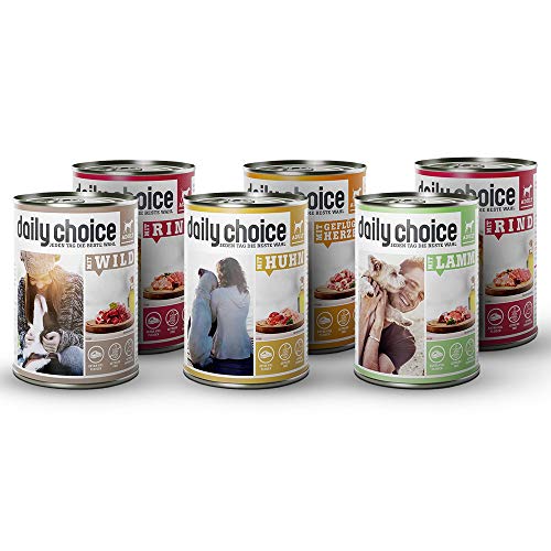 daily choice   12x 800g   Nassfutter für Hunde   getreidefrei   Mix   70% Frischfleisch  Innereienanteil Optimale Verträglichkeit