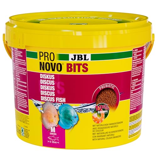 JBL PRONOVO BITS GRANO Hauptfutter für für Diskus und Buntbarsche von 8-20 cm Fischfutter-Granulat Größe M 5500 ml