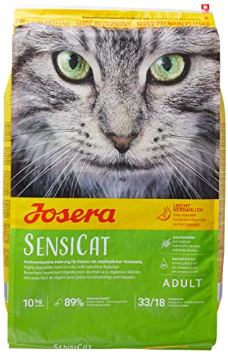JOSERA SensiCat 1x 10kg Katzenfutter mit extra verträglicher Rezeptur Super Premium Trockenfutter ausgewachsene und empfindliche 1er Pack