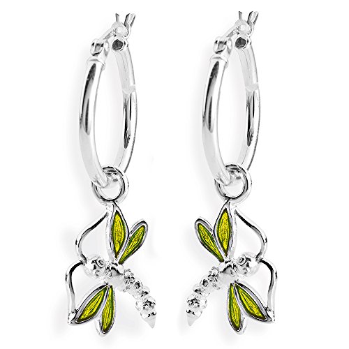 Heartbreaker Damen- Ohring Einhänger für Creolen 925 Silber Libelle LD MR 38