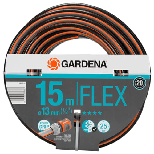 Comfort FLEX Schlauch 1 2 15 m Formstabiler flexibler Gartenschlauch mit Power Grip Profil aus hochwertigem Spiralgewebe 25 bar Berstdruck ohne Systemteile 18031