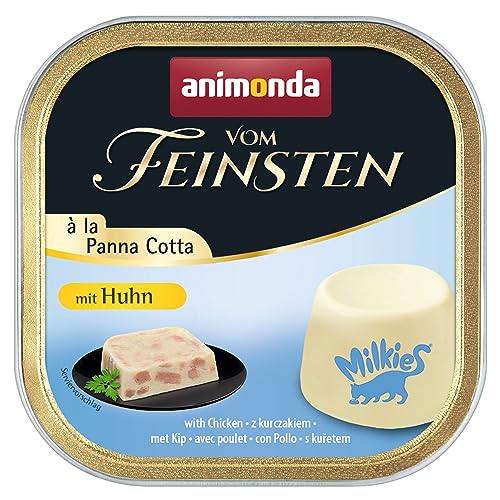 Animonda vom Feinsten Katze Feinschmecker Katzenfutter nass la Panna Cotta - Köstliches Katzennassfutter mit zartem Huhn Taurin und Protein 32 x 100 g