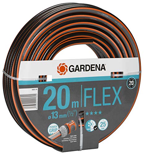 Gardena Comfort FLEX Schlauch 13 mm 1 2 Zoll 20 m Formstabiler flexibler Gartenschlauch mit Power-Grip-Profil aus hochwertigem Spiralgewebe 25 bar Berstdruck ohne Systemteile 18033-20