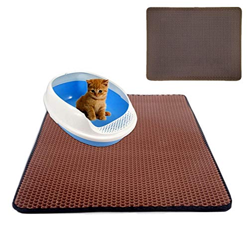 Katzenklo Matte Matte Wabenstreumatte Wurfmatte Grau Mats Trapper Katzentoilettenmatten brown 45 60cm