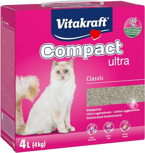 Vitakraft Compact ultra Katzenstreu nicht klumpendes Streu saubere und einfache Entfernung 1x 4kg