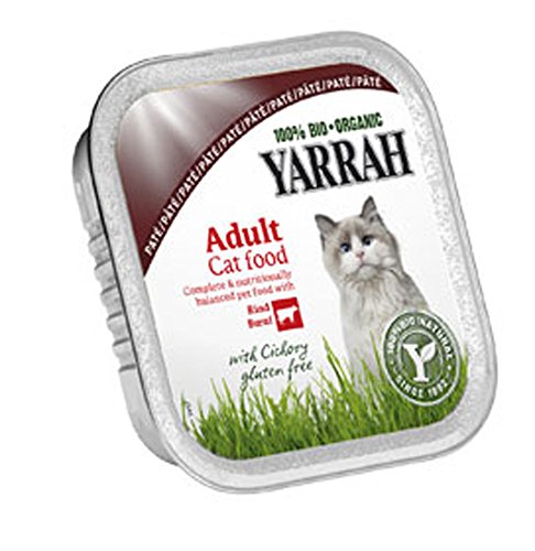 Yarrah 16er-VE Wellness-Pat Rind Zichorie 100g Katzenfutter
