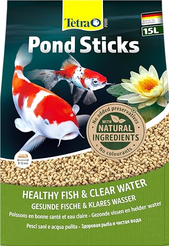 Tetra Pond Sticks   für alle Teichfische unterstützt gesunde Fische und klares Wasser im Teich 15 L Beutel