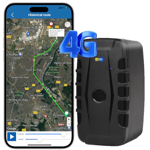 Winnes 4G GPS Tracker 240 Tage Lange Standby-Zeit GPS Tracker Auto mit kostenlose Apps Stark Magnetisch und IP67 Wasserdicht GPS Autofinder Weltweite Echtzeit Ortung Motorräder Autos Lastwagen