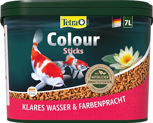 Tetra Pond Colour Sticks Fischfutter für Teichfische für natürliche Farbenpracht und klares Wasser 7 Liter