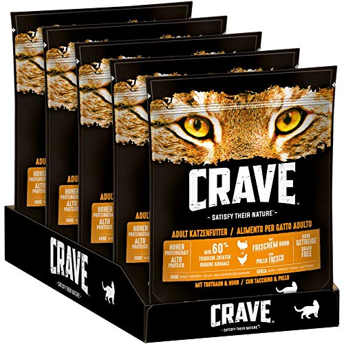  Premium Trockenfutter Truthahn für Katzen Adult hohem Proteingehalt 5x 750 g