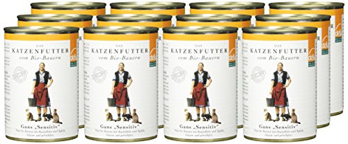 defu 12x 410g Pate Gans Sensitive Alleinfuttermittel Premium Nassfutter für