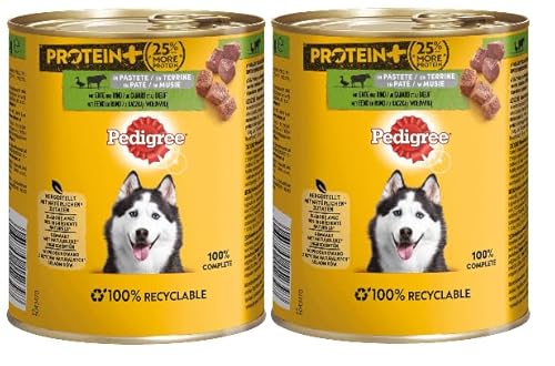 PEDIGREE Dose Protein Ente und Rind in Pastete 2x800g Hundefutter Dosenfutter Nassfutter