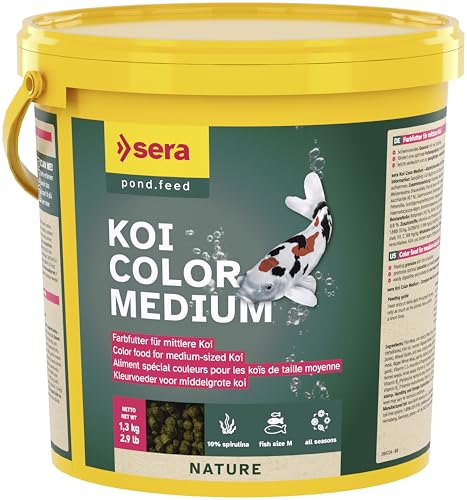  07022 Color Medium 3 8 Ltr. ein natürliches Farbfutter 10% Spirulina für farbenprächtige zwischen 12 25 cm ohne Farb  Konservierungsstoffe