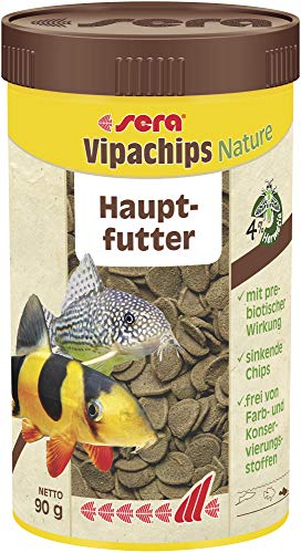 sera Vipachips Nature 250   Hauptfutter aus Chips 4% Insektenmehl fürs Aquarium alle Bodenbewohner   sehr hoher Futterverwertbarkeit somit weniger Algen
