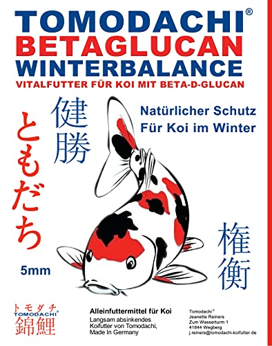 Koi Winterfutter Tomodachi Immunschutz Koifutter Beta Glucan Sinkfutter Koi Futter Koigesundheit im Winter hochverdaulich arktische Rohstoffe 5mm 2kg