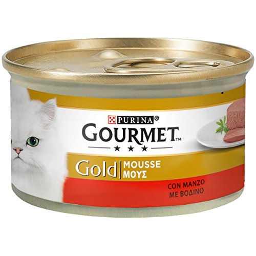 Gourmet Purina Gold Katzenfutter Nassfutter Rindfleisch - 24 Dosen 85 g 24 x 85 g