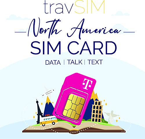 travSIM T-Mobile Prepaid Nordamerika SIM-Karte USA Kanada Mexiko - 50GB US 5GB CA MX Kombiniertes Mobiles Internet 15 Tage - Inkl. Lokale Telefonie Flat SMS