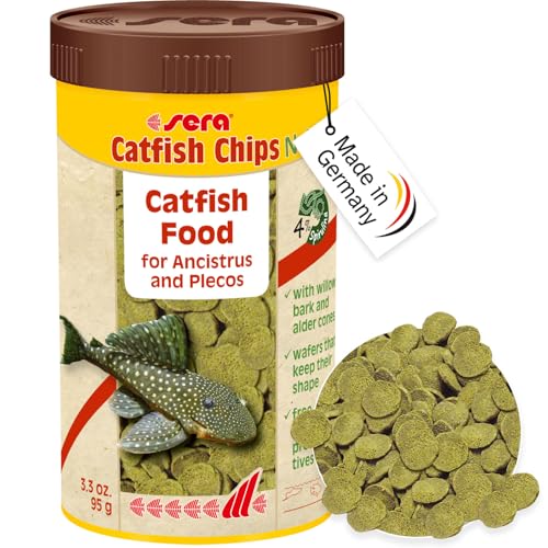 sera Welsfutter Nature 250 ml Formstabile Chips für den gesunden Wels Hohe Futterverwertbarkeit Futter für Zierfische Fischfutter Made in Germany