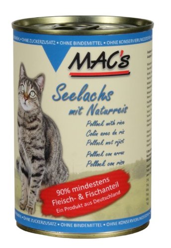 MAC s Katzenfutter Seelachs Naturreis 12 X 400 g