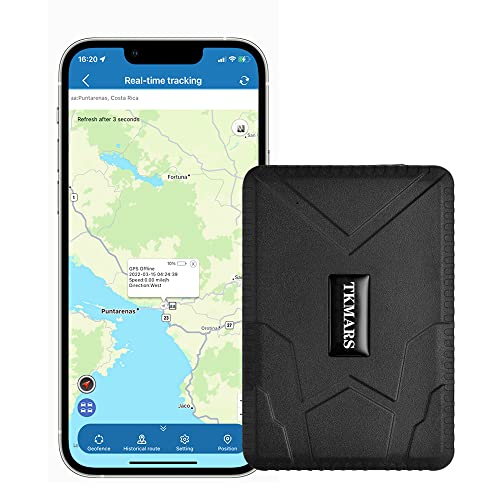 TKMARS TK915 GPS-Tracker für Auto 10000 mAh Akku magnetischer GPS-Sender funktioniert über SMS APP Webplattform ohne ABO geeignet für Pkw LKW Flotten