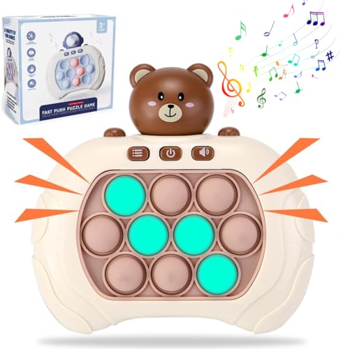 Pop It Fidget Spielzeug Squeeze Toys Sensorische Fidget Spielzeug für Kinder Quick Push Puzzle Spielzeug für Jungen Mädchen Bear