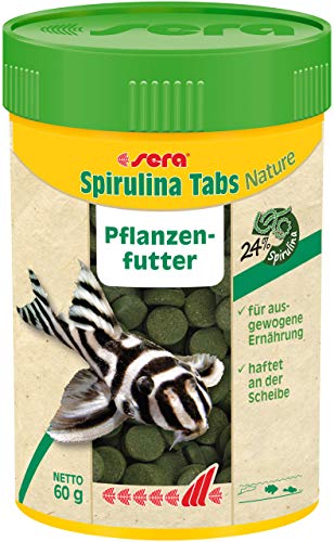 sera Spirulina Tabs Nature 100 ml 60g   Hafttabletten mit 24 % Spirulina eine gesunde Verdauung und Vitalität Futtertabletten Aquarium