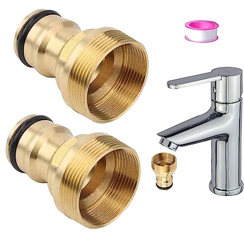 Wasserhahn Stecker 2pcs Messing Garten Schlauch Stecker Mischer Hahn Schlauch Adapter Solid Messing Gewindeschlauch Wasser Rohr Stecker Fitting Wasser Stecker für Küche