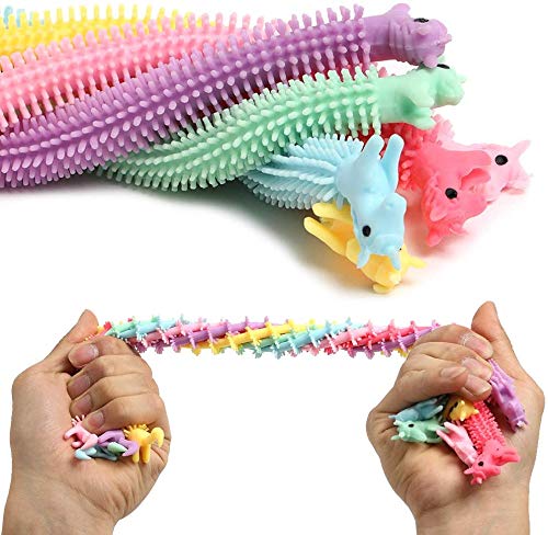 mciskin Bunte sensorische Fidget Stretch Spielzeug hilft reduzieren Zappeln durch Stress und Angst Einhorn Stretchy String Spielzeug Zappeln Spielzeug entlastet Stress Reducer