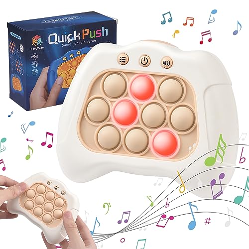 Towwoo Quick Push Spiel Pop It Fidget Elektronisches Sensorspiel Silikon Spielzeug für Jungen Mädchen Einzigartige Puzzle Pop Bubble Game Machine Geschenk für Kinder und Erwachsene A