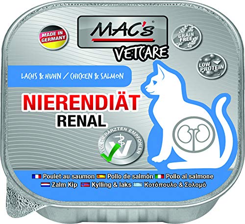 MACs Vetcare NierendiÃ¤t Lachs Huhn 100g fÃ¼r Katzen 16er Pack 16x 100g