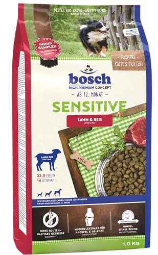 bosch HPC Sensitive Lamm Reis Hundetrockenfutter für ernährungssensible Hunde aller Rassen 1 x 3 kg