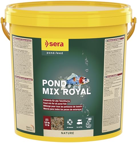 sera Pond Royal Nature 21   Futtermischung aus Flocken und mit 7% Gammarus als Leckerbissen für alle Teichfische BZW.