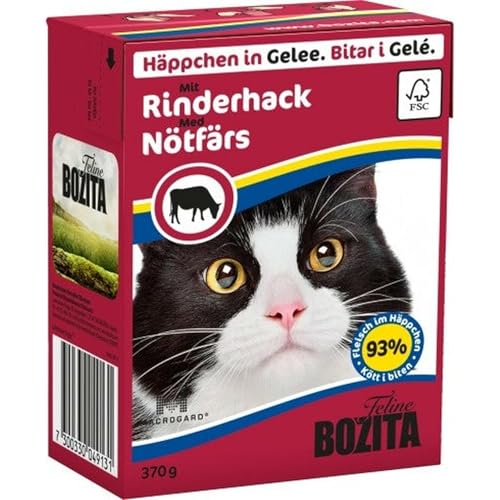 Bozita Bozita Feline Tetra Recart Häppchen in Gelee Rinderhack 370g