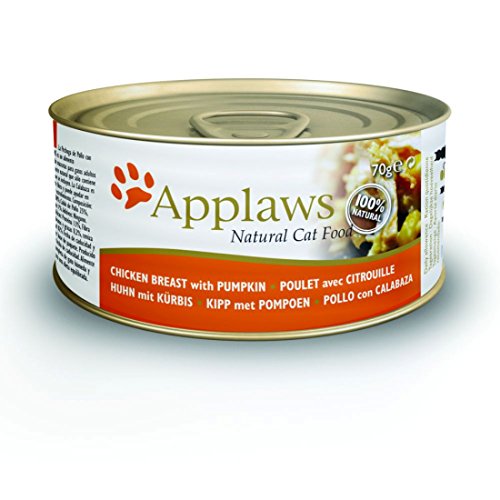 Applaws Dosenfutter für Katzen Hähnchenbrust und Kürbis 24 x 70 g 1680 g