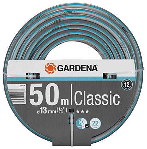 Gardena Classic Schlauch 13 mm 1 2 Zoll 50 m Universeller Gartenschlauch aus robustem Kreuzgewebe 22 bar Berstdruck druck- und UV-beständig 18010-20