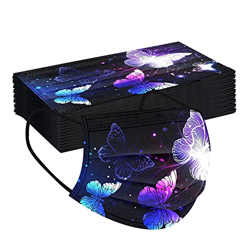 QinMMSPORTS 50 100 Stück Kinder Mundschutz Einweg 3-lagig mit Motiv Bunt Mund Nasenschutz Druck Tücher Staubdicht Atmungsaktiv Mund-Tuch Multifunktionstuch Bandana Halstuch Schals H-02 14.5x9.5cm