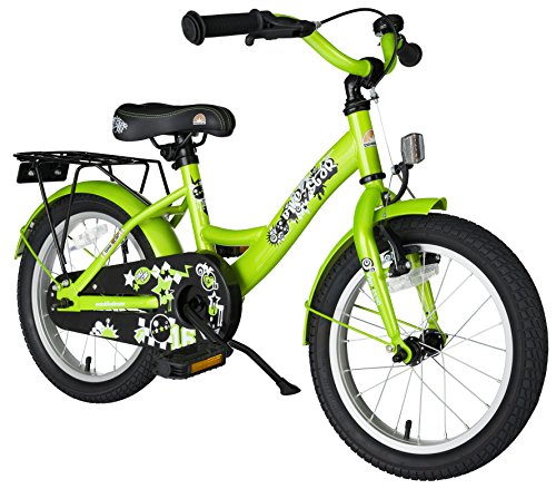 BIKESTAR Kinderfahrrad für Mädchen und Jungen ab 4-5 Jahre 16 Zoll Kinderrad Classic Fahrrad für Kinder Grün Risikofrei Testen
