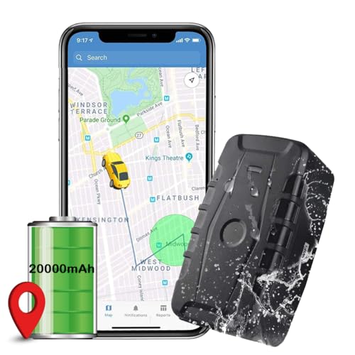 GPS Tracker 20000mAh Magnet Lange Standby GPS Sender für Auto Flotte LKW Motorrad Ortung Wasserdicht Live Tracking Locator Mehrere Alarmmodi ohne ABO Kostenlose APP Web