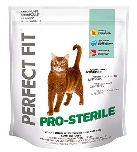 Perfect Fit Pro-Sterile Katzenfutter reich an Huhn 4 Packungen 4 x 1 4 kg