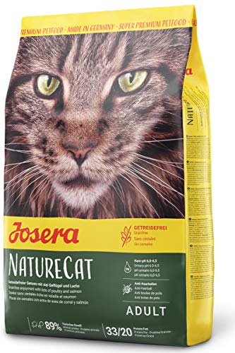JOSERA NatureCat 1 X 400 G Getreidefreies Katzenfutter Mit Geflügel- Und Lachsprotein Super Premium Trockenfutter Für Ausgewachsene Katzen 1er Pack