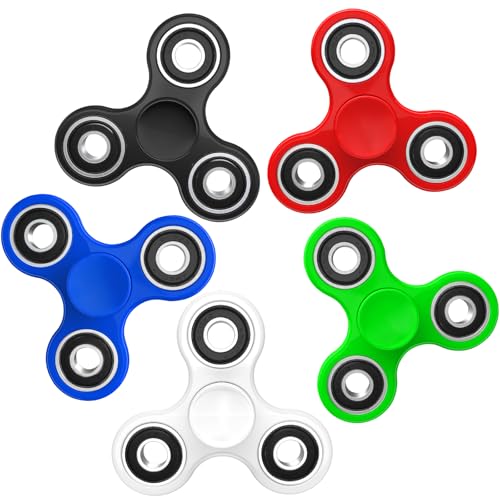 SCIONE Fidget Spinner 5er Set für Kinder Erwachsene Sensorische Fidget Toys Weihnachten Set Spielzeug Zappeln Hand Spinner Finger Lager Finger Tri-Spinner Toy