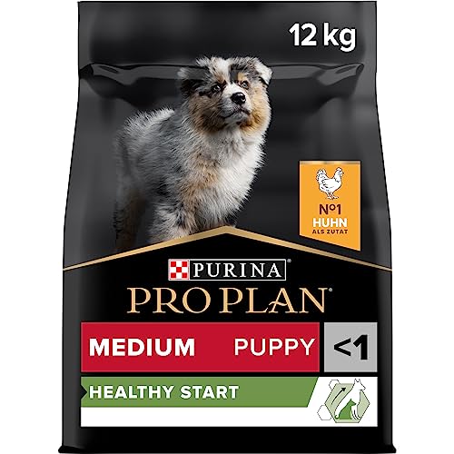 Pro Plan PURINA PRO PLAN Medium Puppy Healthy Start Welpenfutter trocken reich an Huhn 1er Pack 1 x 12 kg