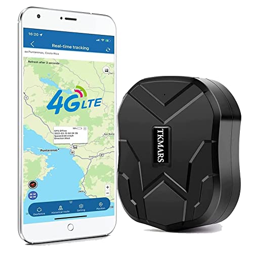 TKMARS TK905B 4G GPS Tracker Auto 10000mah-Akku Magnetisch Mehrere Alarme Tracker mit Echtzeit Ortung Funktioniert über SMS APP ohne ABO SIM-Karte erforderlich Geeignet Für Auto LKW Fuhrpark