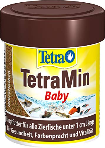 TetraMin Baby   in Form von Mikro Flocken die Zierfischbrut bis 1cm Länge spezielles Wachstumsfutter 66 ml Dose