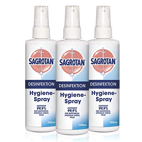 Sagrotan Hygiene Pumpspray 250 ml antibakterielles Desinfektionsmittel 3er Pack 3 x 250 ml