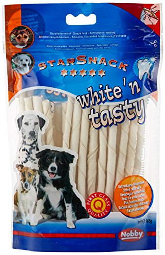 Nobby STARSNACK White n Tasty Kausticks für alle Hunde ca. 12 5 cm x 6-7 mm 1 Tüte je 30 Stück 1 x 165 g